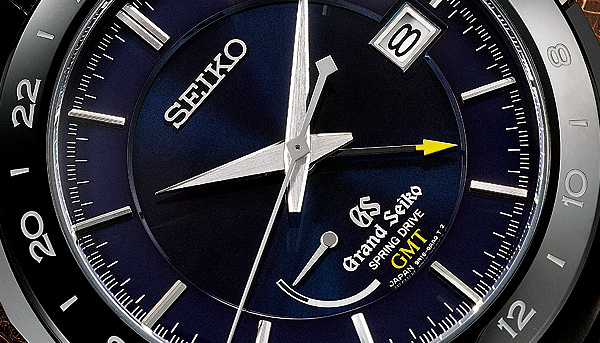 藍黑運動風 SEIKO GS Spring Drive SBGE039兩地時間腕錶