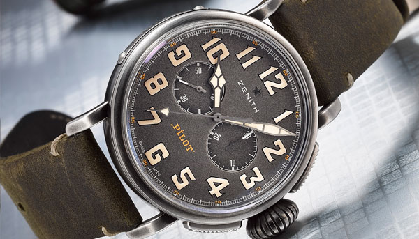 復古騎士風 ZENITH Heritage Pilot Ton-Up計時碼錶