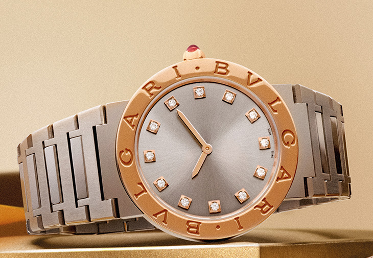 寶格麗BVLGARI Bvlgari Bvlgari Lady精鋼與玫瑰金腕錶
