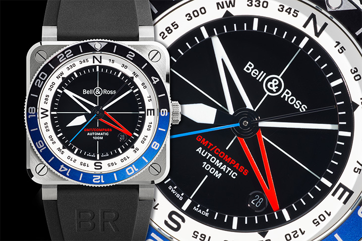 指南針式指針／BELL & ROSS BR-03 GMT Compass