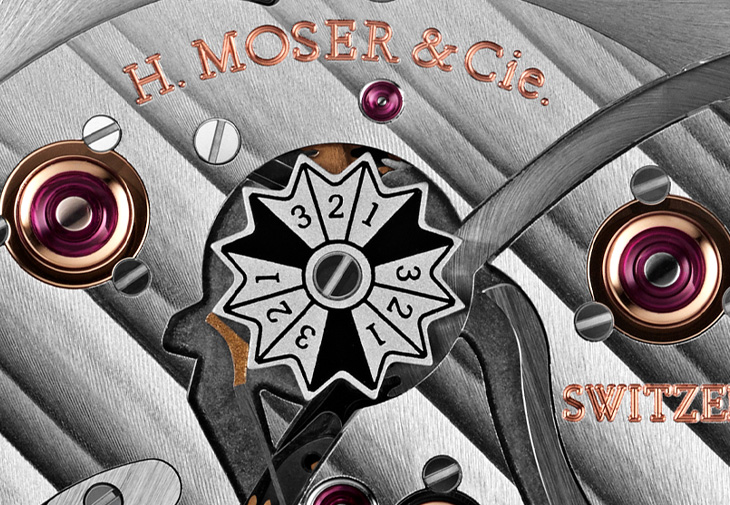 亨利慕時H. MOSER & CIE.勇創者萬年曆煙燻鮭魚腕錶