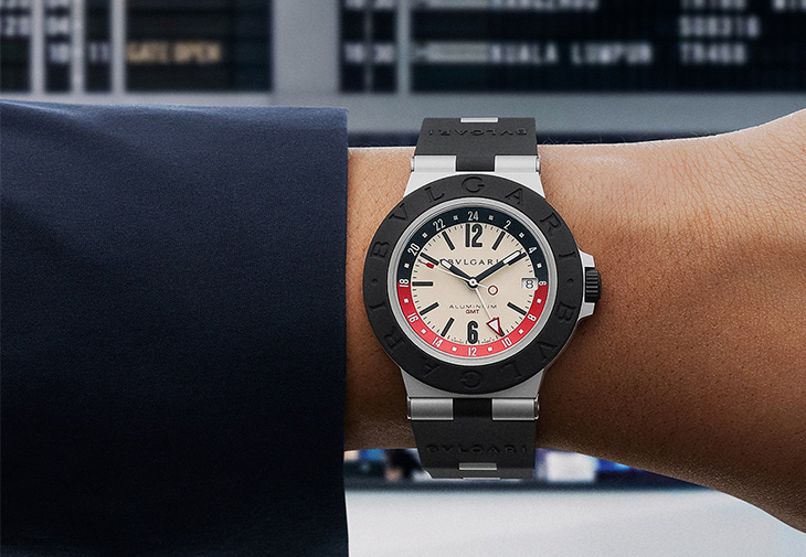 寶格麗Bvlgari Aluminium GMT 黑色腕錶