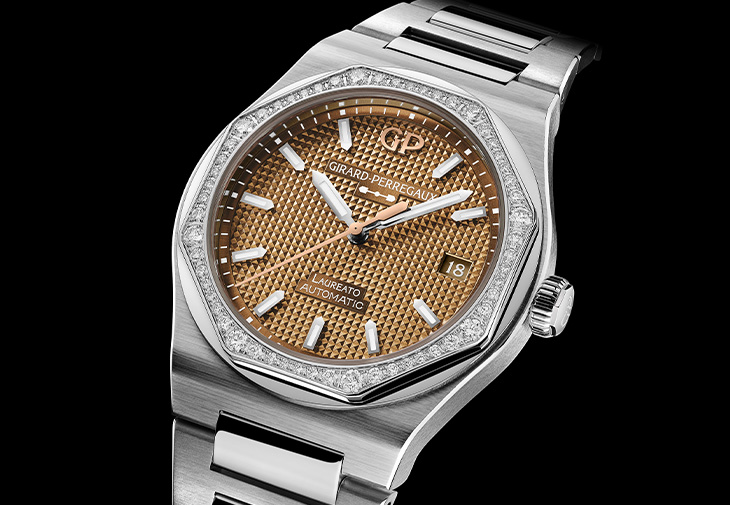 芝柏表GIRARD-PERREGAUX Laureato桂冠系列38毫米Copper鑲鑽腕錶