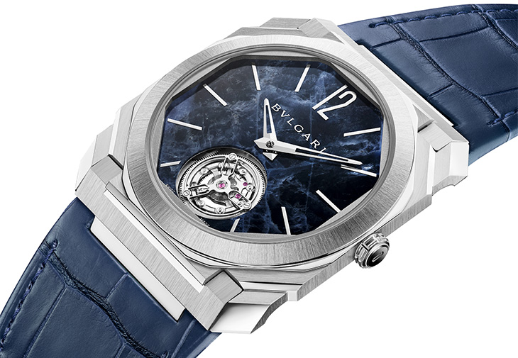 BVLGAR寶格麗IOcto Finissimo Marble Tourbillon 夜藍色大理石面盤超薄陀飛輪腕錶