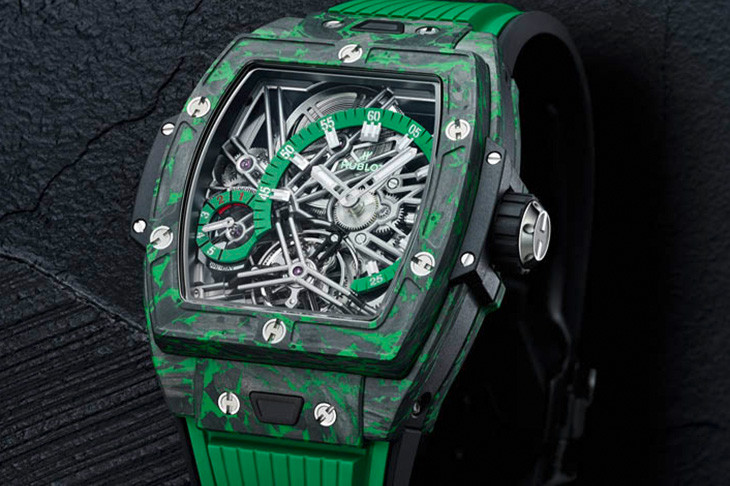 HUBLOT Spirit of Big Bang羅勒綠陀飛輪碳纖維腕錶