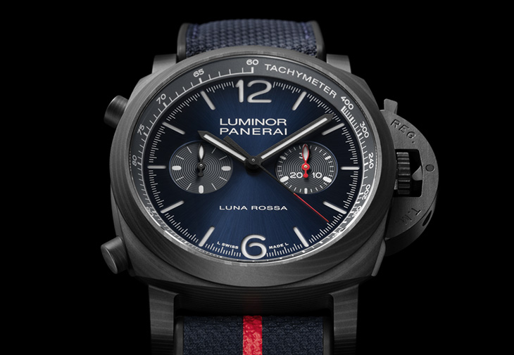 沛納海PANERAI Luminor Chrono Carbotech™ Luna Rossa碳纖維計時腕錶