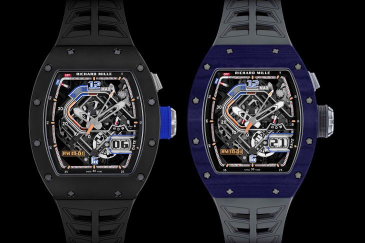 高科技材質新色彩  RICHARD MILLE RM 30-01離合擺陀自動上鍊腕錶