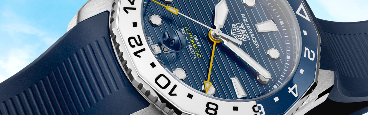 泰格豪雅Aquaracer Professional 300 GMT兩地時間腕錶