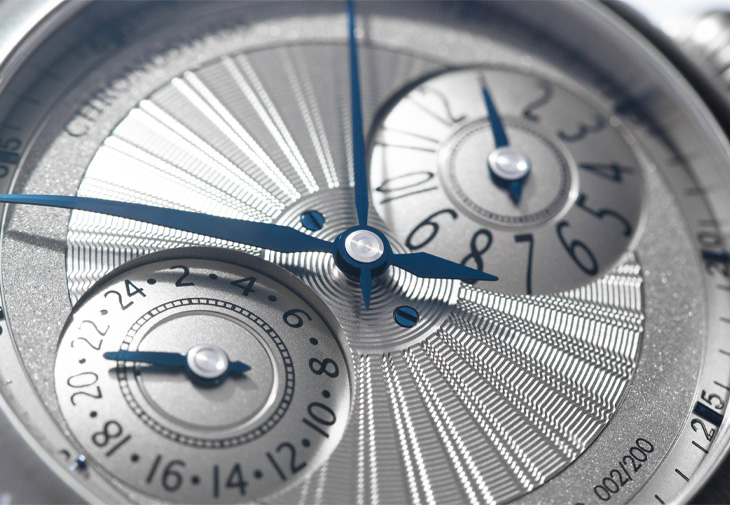 CHRONOSWISS瑞寶錶Pulse GMT Silver Guilloché腕錶