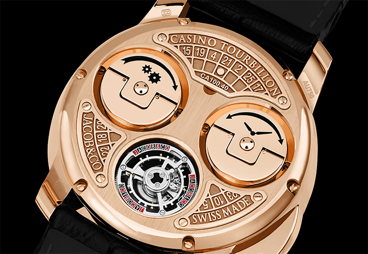 JACOB & CO. Casino Roulette Rose Gold Baguette