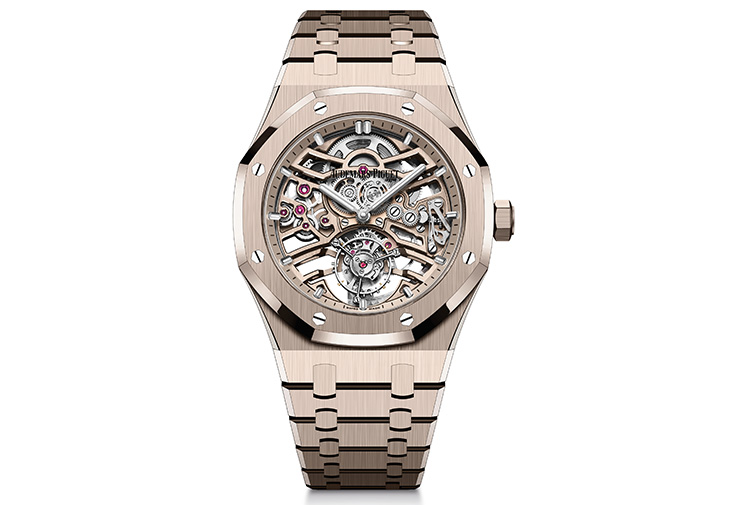 AUDEMARS PIGUET愛彼皇家橡樹系列自動上鍊飛行陀飛輪鏤空腕錶41mm