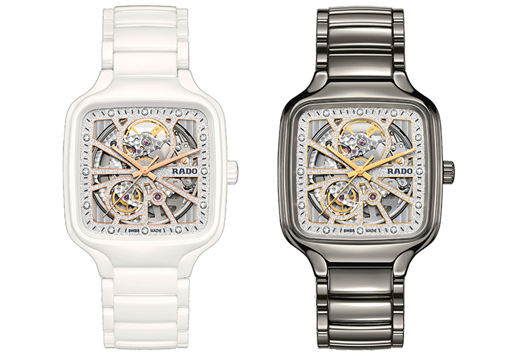 RADO雷達表True Square真我方形系列高科技陶瓷鏤空腕錶