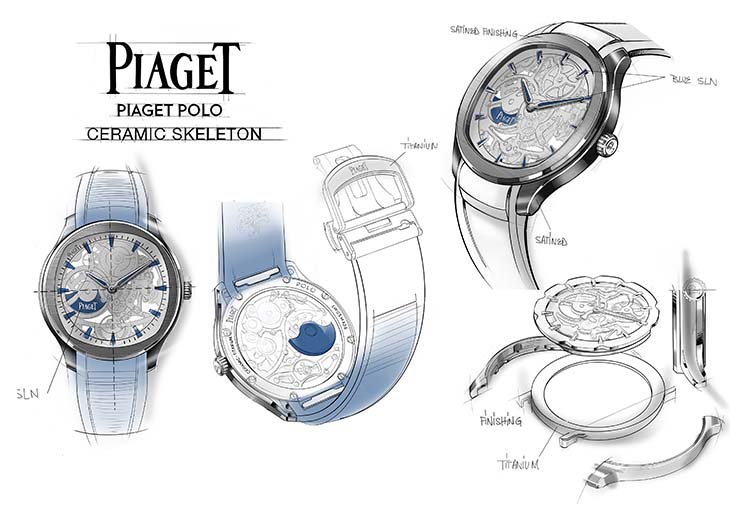 伯爵PIAGET錶款設計手稿圖