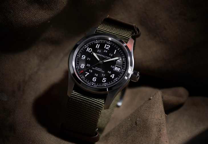 漢米爾頓HAMILTON卡其陸戰系列《決勝時刻》自動上鍊腕錶38毫米款特別版