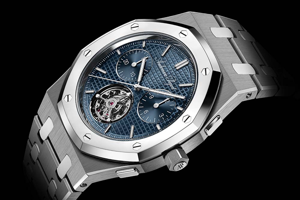 創新機制造就史上最輕柔計時觸感！ AP皇家橡樹「Jumbo」超薄自動上鍊飛行陀飛輪計時碼錶RD#5「150週年紀念」款