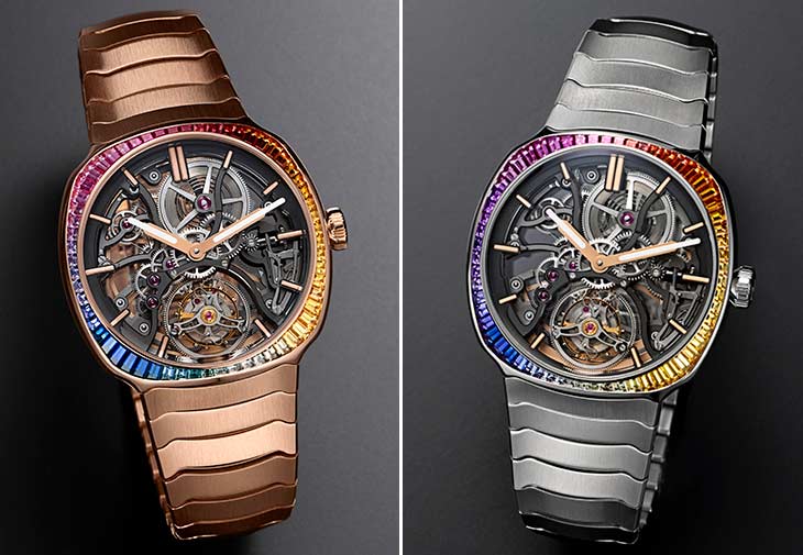 H. MOSER & CIE.亨利慕時疾速者陀飛輪鏤空彩虹腕錶