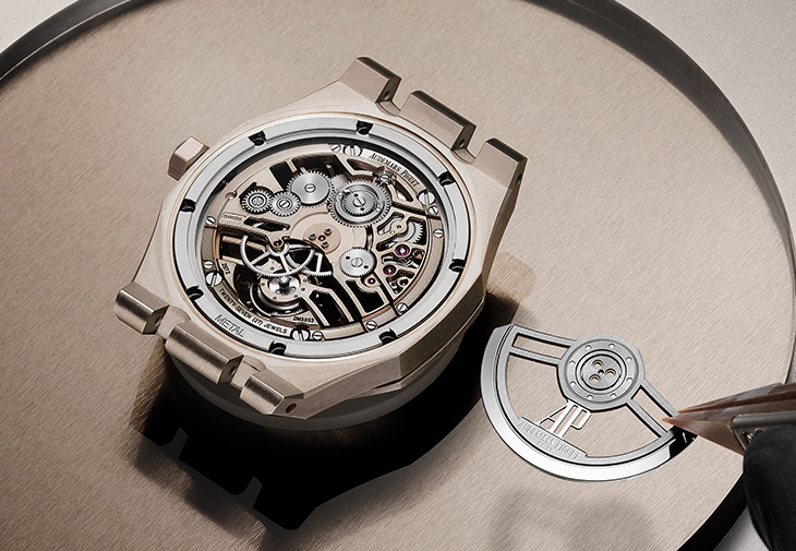 AUDEMARS PIGUET愛彼皇家橡樹系列自動上鍊飛行陀飛輪鏤空腕錶41mm