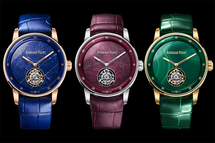 天然寶石面盤增添繽紛光彩  愛彼CODE 11.59飛行陀飛輪限量款