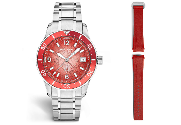 MONTBLANC萬寶龍Iced Sea系列日期顯示自動零氧腕錶限量版300