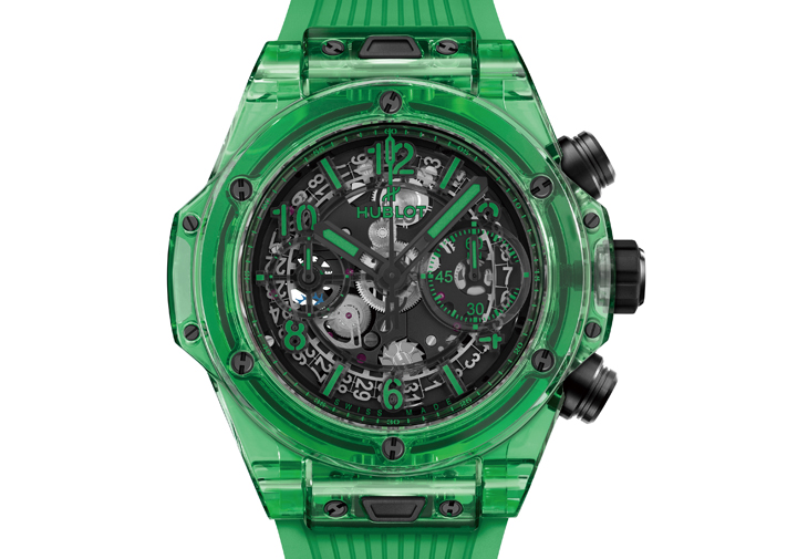 HUBLOT宇舶Big Bang Unico極光綠SAXEM計時碼錶