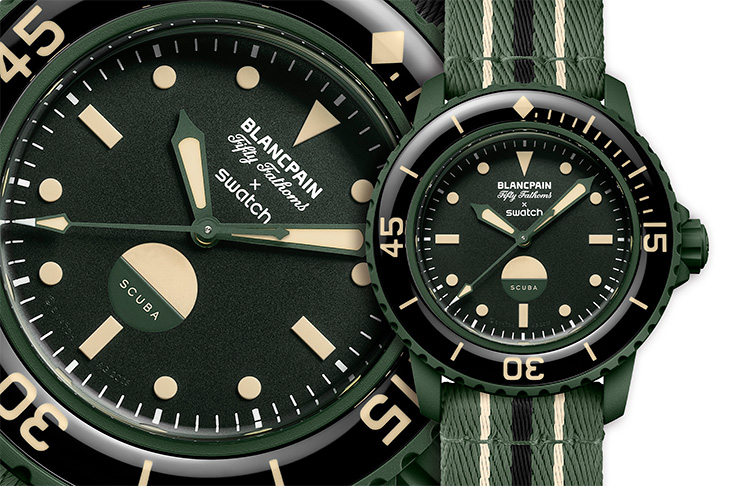 SWATCH Bioceramic Scuba Fifty Fathoms GREEN ABYSS
