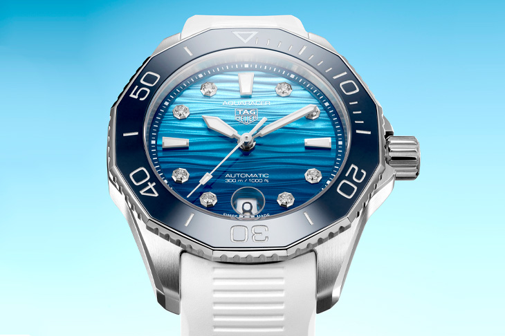 優雅與性能共舞  TAG Heuer Aquaracer 36毫米漸層藍面腕錶