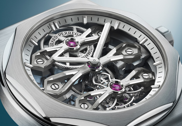 GIRARD-PERREGAUX芝柏表Laureato桂冠三金橋陀飛輪腕錶