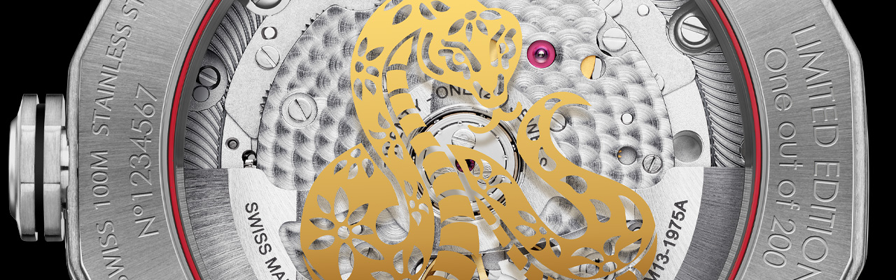 名士錶Baume & Mercier利維拉Baumatic日期腕錶10785中國蛇年特別版腕錶