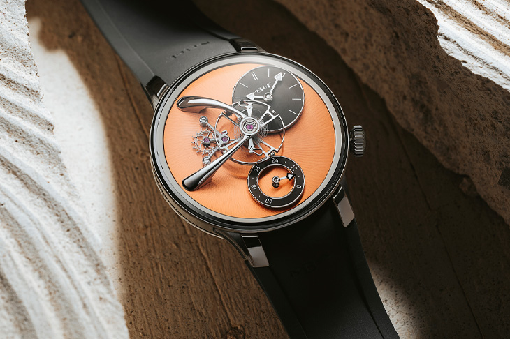 MB&F 20週年紀念款 LM101 EVO鮭魚粉與孔雀綠錶盤驚豔登場