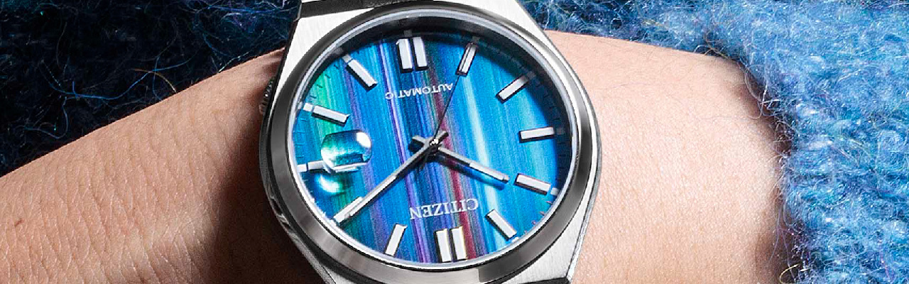 CITIZEN星辰錶Tsuyosa青春撞色機械腕錶