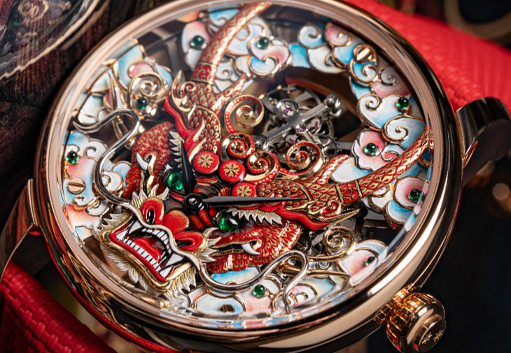 JAQUET DROZ雅克德羅Tourbillon Skelet Red Gold Dragon Mask特別款腕錶