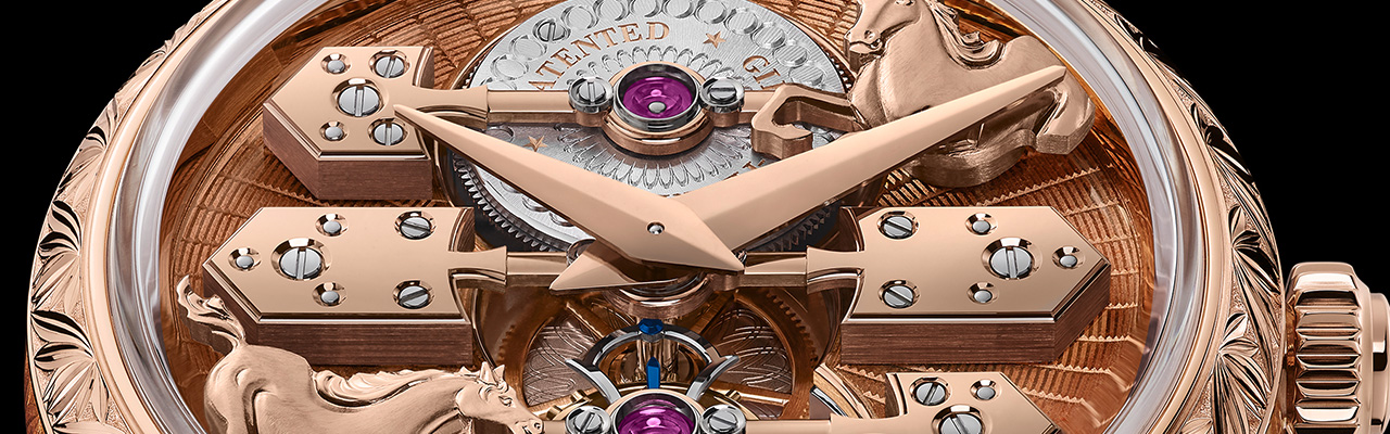 GIRARD-PERREGAUX芝柏錶La Esmeralda「神秘駿馬」（A Secret）陀飛輪蜂蜜琺瑯腕錶