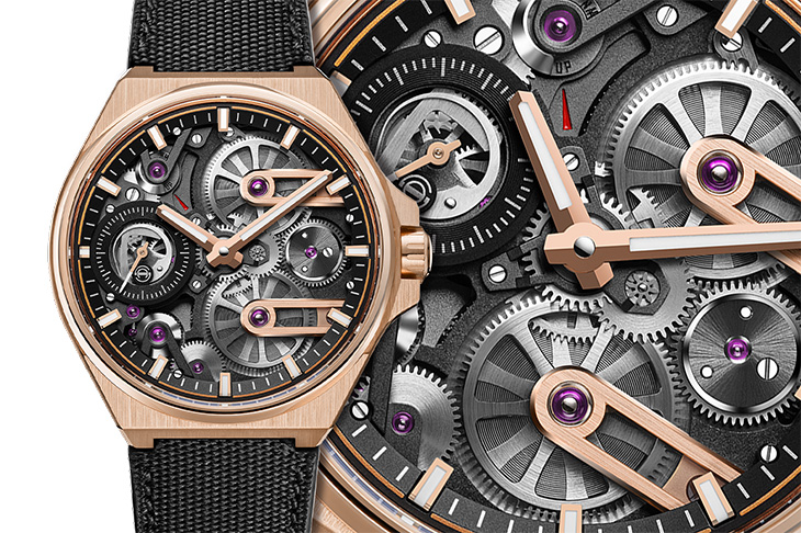 建築風+七日鍊／ARMIN STROM One Week Skeleton玫瑰金腕錶