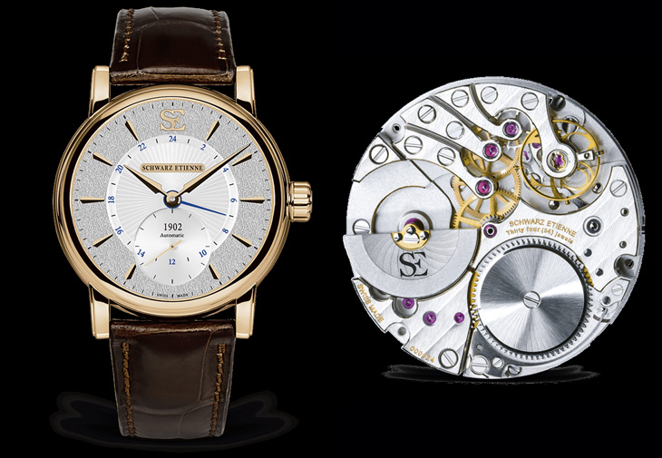 舒瓦茨Schwarz Etienne ROMA GMT兩地時區腕錶