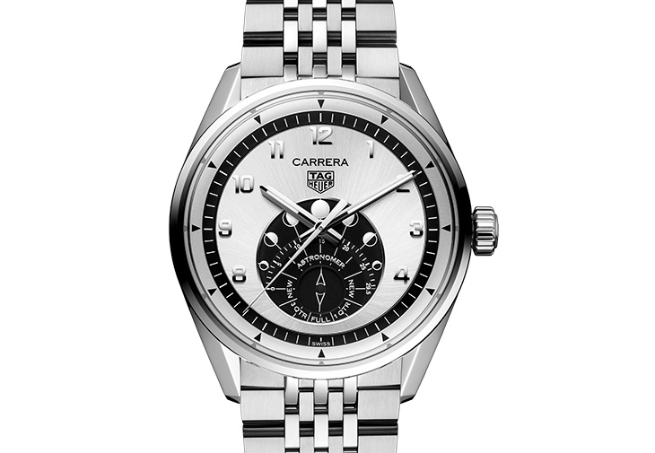泰格豪雅TAG Heuer Carrera Astronomer 月相腕錶銀面款