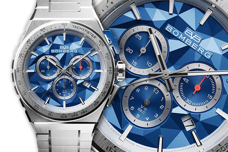 立體切面設計新美學／BOMBERG Apex PULSE CB脈衝藍計時碼錶