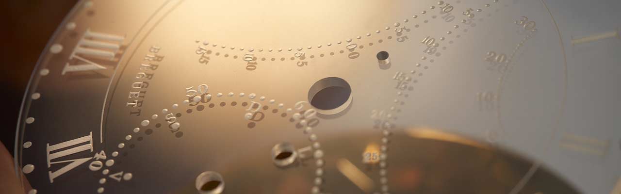 寶璣No. 1160瑪麗•安東妮王后懷錶的透明面盤。