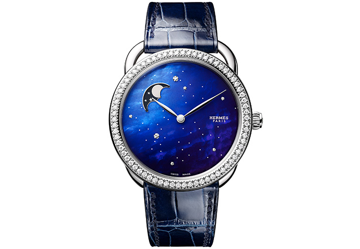 愛馬仕HERMÈS ARCEAU Petite Lune ciel étoilé小月相腕錶