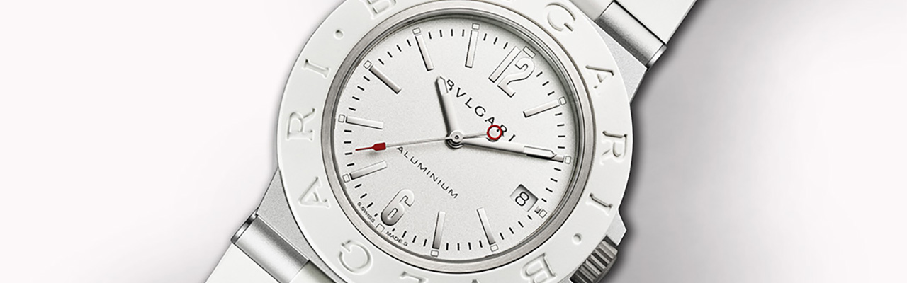 BVLGARI寶格麗Aluminium白色自動腕錶