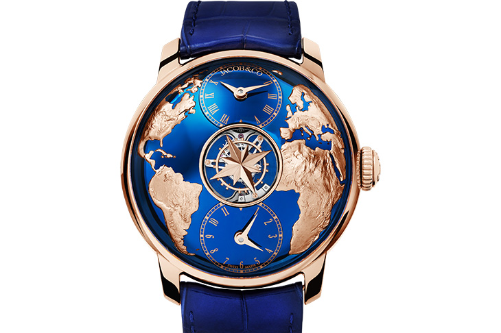 中置陀飛輪雙時區腕錶  JACOB & CO. The World Is Yours Dual Time Zone Tourbillon