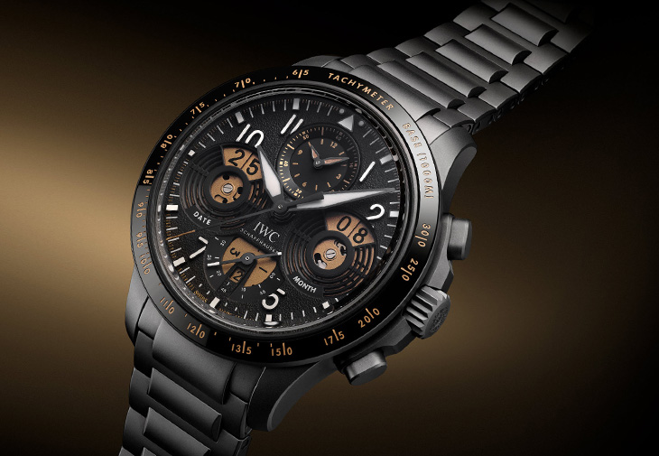 IWC萬國錶飛行員萬年曆數字日期-月份高性能計時腕錶。