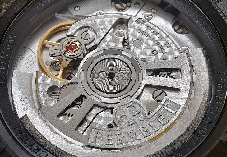PERRELET沛力錶Turbine 41 Titanium Yellow