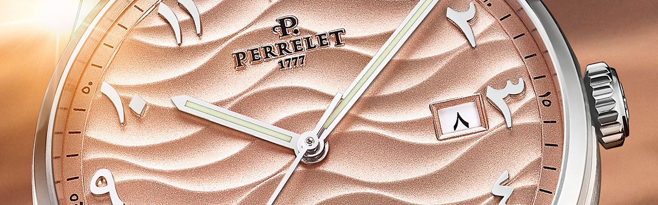 PERRELET沛力錶Weekend系列金黃沙丘大三針腕錶