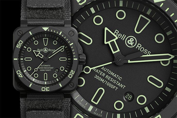 方形陶瓷潛水錶 BELL & ROSS BR-03 Diver Lum Outline 陶瓷運動錶特集之八