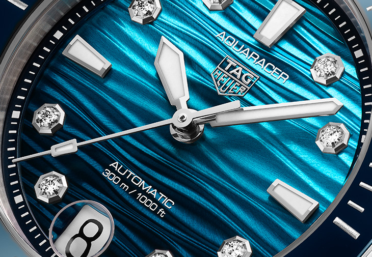 TAG Heuer泰格豪雅Aquaracer 36毫米漸層藍面腕錶