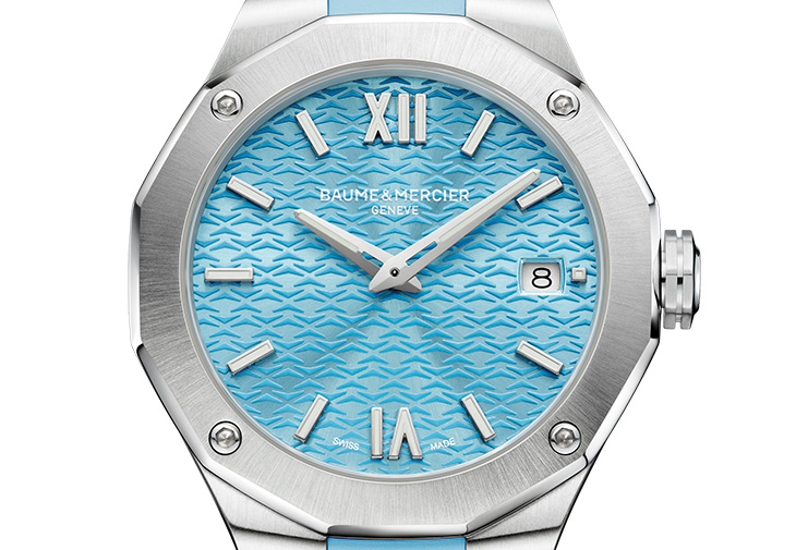 BAUME & MERCIER名士錶利維拉系列Riviera日曆石英腕錶 活力蔚藍