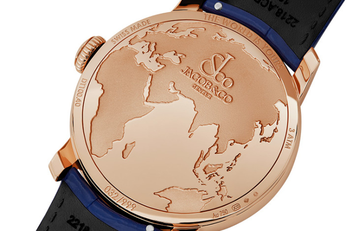 JACOB & CO.的The World is Yours Dual Time Zone錶背
