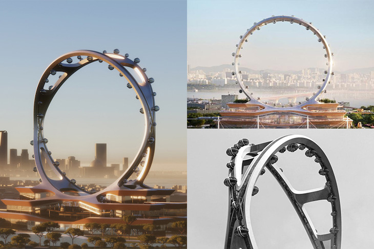 UNStudio攜手Heerim Architecture打造全球首座無軸式雙環設計摩天輪「Seoul Twin Eye」