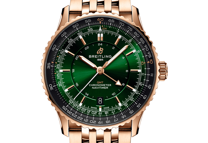 BREITLING百年靈Navitimer GMT 41航空兩地時間腕錶