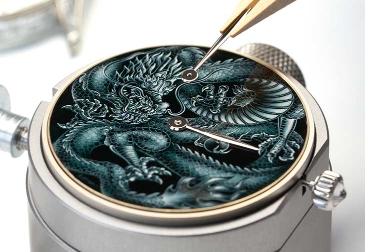 江詩丹頓VACHERON CONSTANTIN Les Cabinotiers閣樓工匠灰階琺瑯高級珠寶Dragon腕錶